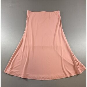OGL Move SkinKiss A-Line Midi Skirt Pink Mauve Stretch Pull On Size M Medium